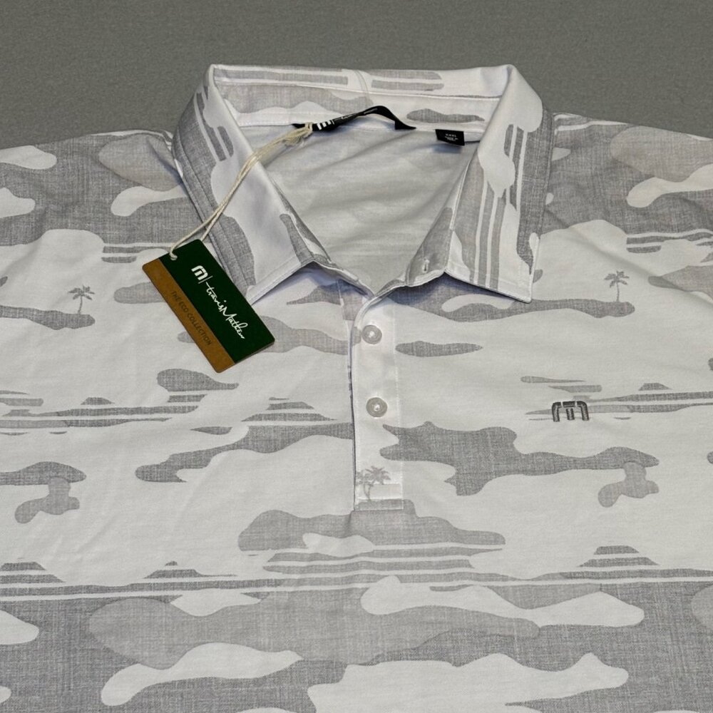 Travis Mathew Beachside Stealth Golf Polo Shirt Camouflage Pima Cotton Men's 3XL